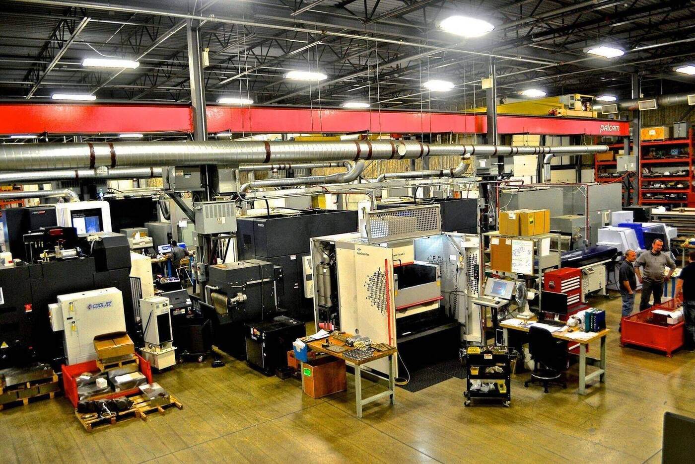 Palcam shop floor with CNC machines